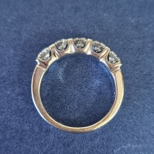 LEO Diamond Tension Setting Wedding Anniversary 14KT White Gold Band Ring 1.07CT